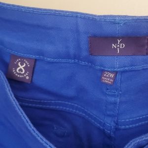 EUC NYDJ Capri denim royal blue 22w